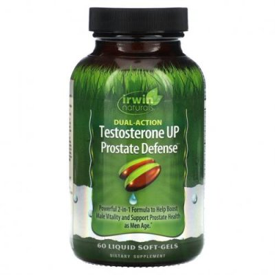 Irwin Naturals, Testosterone UP Prostate Defense, двойного действия, 60 мягких таблеток / Тестостерон | Аптека | V4.Ru: Маркетплейс