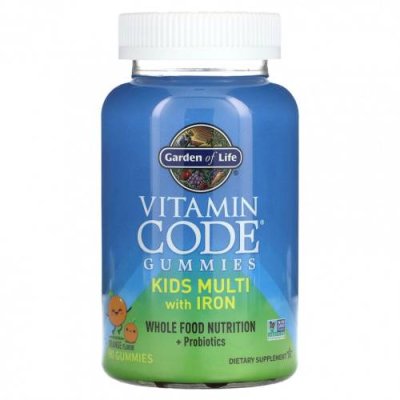 Garden of Life, Vitamin Code, жевательные таблетки для детей, мультивитамины с железом, апельсин, 90 жевательных таблеток / Детские мультивитамины | Аптека | V4.Ru: Маркетплейс