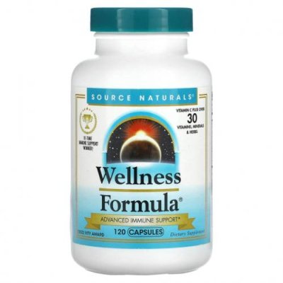 Source Naturals, Wellness Formula, улучшенная поддержка иммунитета, 120 капсул / Препараты на основе трав | Аптека | V4.Ru: Маркетплейс