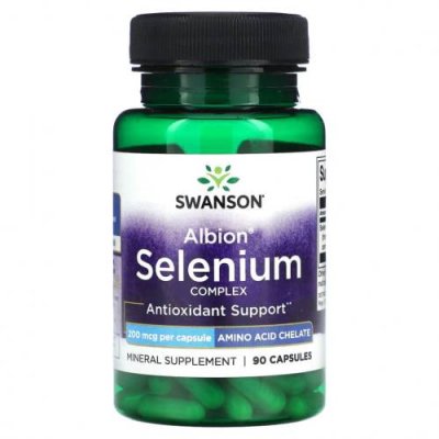 Swanson, Albion Selenium Complex, 200 мкг, 90 капсул / Селен | Аптека | V4.Ru: Маркетплейс