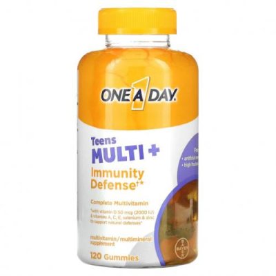 One-A-Day, Teens Multi + Immunity Defense, 120 жевательных таблеток / Мультивитамины | Аптека | V4.Ru: Маркетплейс