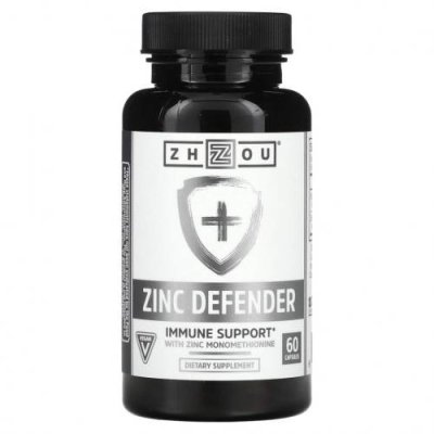 Zhou Nutrition, Zinc Defender, 60 капсул / Цинк | Аптека | V4.Ru: Маркетплейс