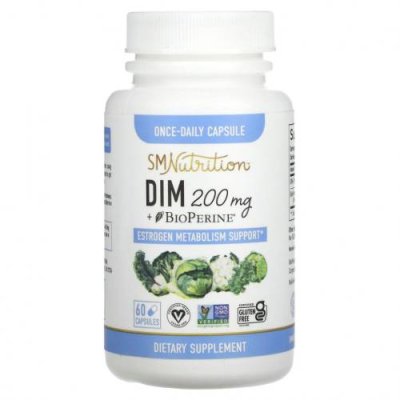 SMNutrition, DIM + BioPerine, 200 mg , 60 Capsules / Дииндолилметан (DIM) | Аптека | V4.Ru: Маркетплейс