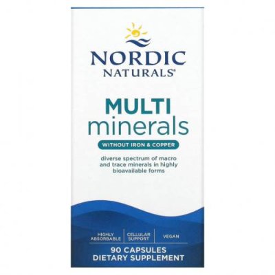 Nordic Naturals, Мультиминералы, без железа и меди, 90 капсул / Мультиминеральные препараты | Аптека | V4.Ru: Маркетплейс