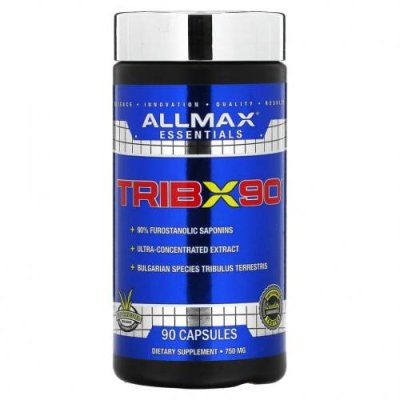 ALLMAX Nutrition, TribX90, ультраконцентрат, якорцы, 90% сапонинов фурастанолового типа, 750 мг, 90 капсул / Якорцы стелющиеся | Аптека | V4.Ru: Маркетплейс