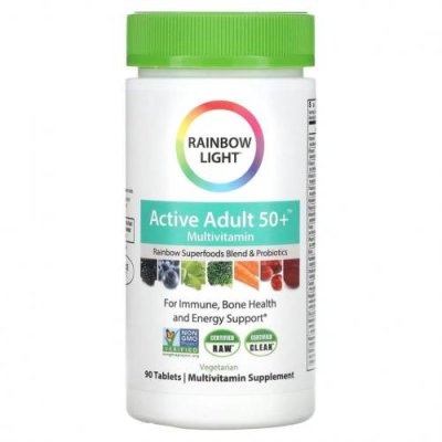 Rainbow Light, Active Adult 50+, мультивитамины для взрослых старше 50 лет, 90 таблеток / Мультивитамины для пожилых | Аптека | V4.Ru: Маркетплейс