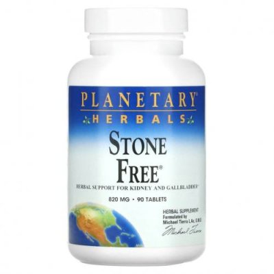 Planetary Herbals, Stone Free, для поддержки почек, 820 мг, 90 таблеток / Препараты на основе трав | Аптека | V4.Ru: Маркетплейс