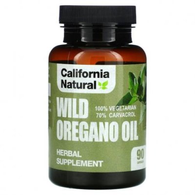 California Natural, масло дикого орегано, 90 вегетарианских капсул / Добавки с маслом орегано | Аптека | V4.Ru: Маркетплейс