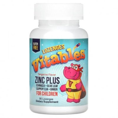 Vitables, Zinc Plus, добавка с цинком для детей, мандариновый вкус, 90 пастилок / Простуда и грипп | Аптека | V4.Ru: Маркетплейс