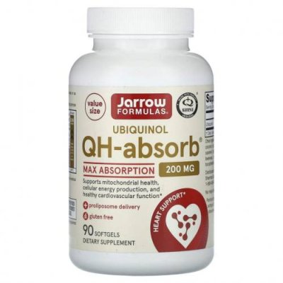 Jarrow Formulas, Убихинол, QH-Absorb, 200 мг, 90 мягких таблеток / Ubiquinol, CoQ10 | Аптека | V4.Ru: Маркетплейс