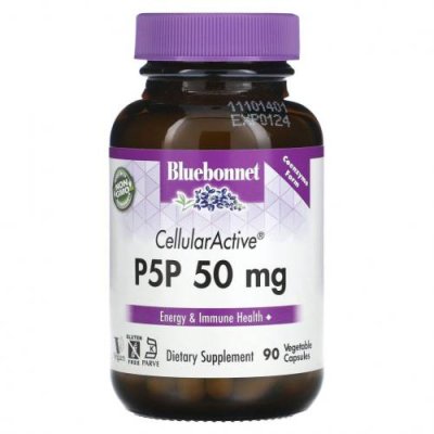 Bluebonnet Nutrition, P-5-P, 50 мг, 90 растительных капсул / B6 Пиридоксин | Аптека | V4.Ru: Маркетплейс