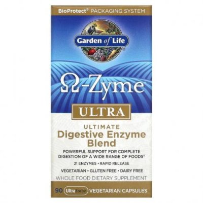 Garden of Life, O-Zyme ультра, наилучший комплекс пищеварительных ферментов, 90 растительных капсул / Пищеварительные ферменты | Аптека | V4.Ru: Маркетплейс