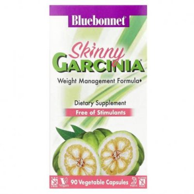 Bluebonnet Nutrition, Формула для контроля веса Skinny Garcinia, 90 растительных капсул / Гарциния камбоджийская | Аптека | V4.Ru: Маркетплейс