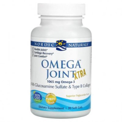 Nordic Naturals, Omega Joint Xtra, 1000 мг, 90 гелевых капсул / Рыбий жир омега-3 | Аптека | V4.Ru: Маркетплейс