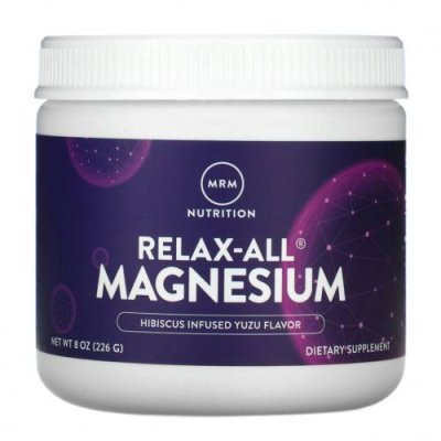 MRM, Relax-All Magnesium, магний, со вкусом гибискуса и юдзу, 226 г (8 унций) / Магний | Аптека | V4.Ru: Маркетплейс