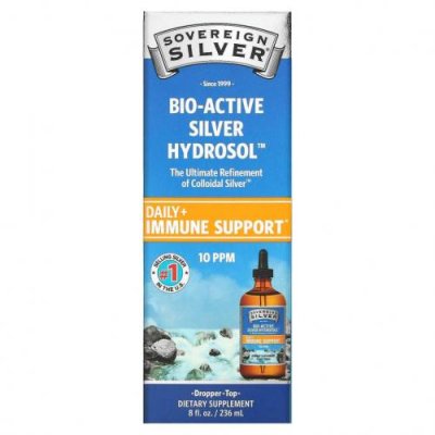 Sovereign Silver, Bio-Active Silver Hydrosol с дозатором-пипеткой, ежедневная и иммунная поддержка, 10 част./млн, 236 мл (8 жидк. унций) / Серебро | Аптека | V4.Ru: Маркетплейс