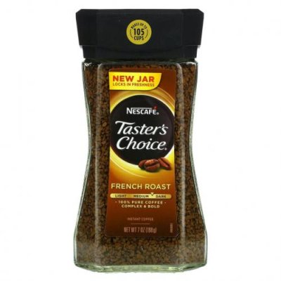 Nescaf?, Taster's Choice, Instant Coffee, French Roast, 7 oz (198 g) Тестер Чойс, растворимый кофе, французской обжарки, 7 унций (198 грамм) / Растворимый кофе | Аптека | V4.Ru: Маркетплейс