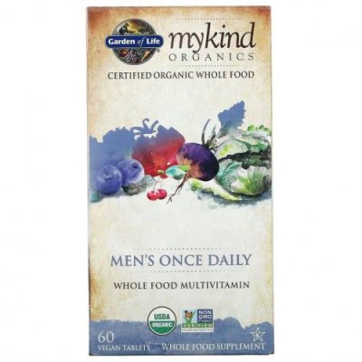 Garden of Life, MyKind Organics, комплекс для мужчин, для ежедневного приема, 60 веганских таблеток / Мужские мультивитамины | Аптека | V4.Ru: Маркетплейс