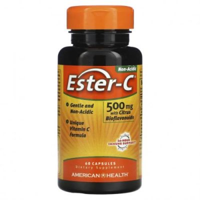 American Health, Ester-C, 500 мг, 60 капсул / Эстер-С | Аптека | V4.Ru: Маркетплейс