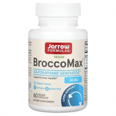 Jarrow Formulas, BroccoMax, сульфорафан глюкозинолат (SGS), активированный мирозиназой, 60 растительных капсул с отсроченным высвобождением / Система пищеварения | Аптека | V4.Ru: Маркетплейс