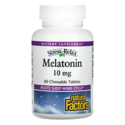 Natural Factors, Melatonin, 10 mg, 60 Chewable Tablets / Мелатонин | Аптека | V4.Ru: Маркетплейс