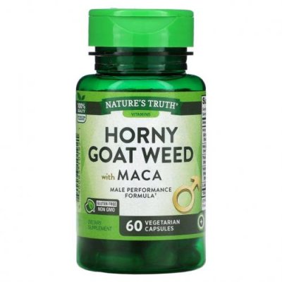 Nature's Truth, Травка из Horny Goat Weed с макой, 60 вегетарианских капсул / Горянка | Аптека | V4.Ru: Маркетплейс