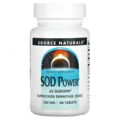 Source Naturals, SOD Power, 250 мг, 60 таблеток / Супероксиддисмутаза (SOD) | Аптека | V4.Ru: Маркетплейс