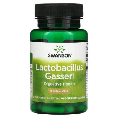 Swanson, Lactobacillus Gasseri, 3 млрд КОЕ, 60 растительных капсул для эмбо / Лактобациллы | Аптека | V4.Ru: Маркетплейс