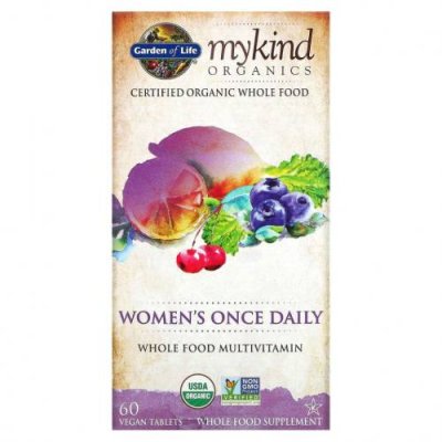 Garden of Life, KIND Organics, Women's Once Daily, 60 веганских таблеток / Женские мультивитамины | Аптека | V4.Ru: Маркетплейс