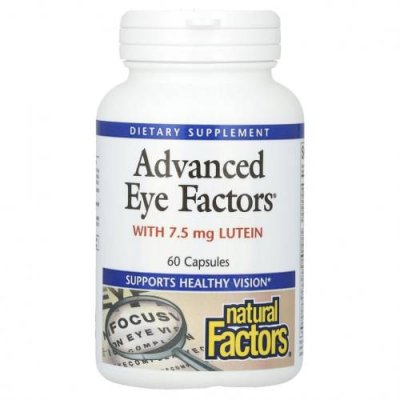 Natural Factors, Advanced Eye Factors, 60 капсул / Лютеин и зеаксантин | Аптека | V4.Ru: Маркетплейс