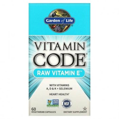 Garden of Life, Vitamin Code®, сырой витамин E, 60 растительных капсул / Витамин Е | Аптека | V4.Ru: Маркетплейс