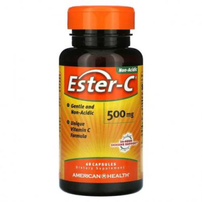 American Health, Ester C, 500 мг, 60 капсул / Эстер-С | Аптека | V4.Ru: Маркетплейс