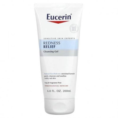 Eucerin, Уменьшение покраснения, очищающий гель, без отдушек, 200 мл (6,8 жидк. унций) / Очищающие средства для лица | Аптека | V4.Ru: Маркетплейс