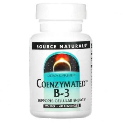 Source Naturals, Coenzymated B-3, 25 mg, 60 Lozenges / B3 Ниацин | Аптека | V4.Ru: Маркетплейс