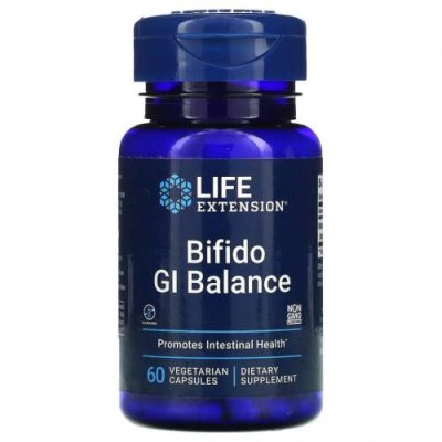 Life Extension, Bifido GI Balance, добавка для поддержки ЖКТ, 60 вегетарианских капсул / Бифидобактерии | Аптека | V4.Ru: Маркетплейс