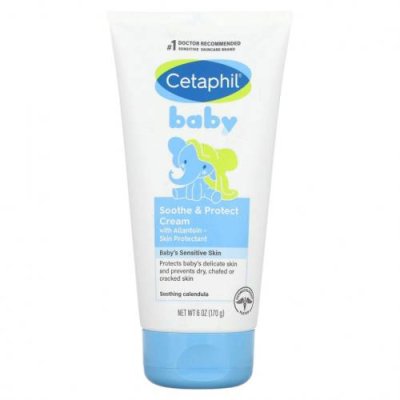 Cetaphil, Baby, Soothe & Protect Cream, With Organic Calendula, 6 oz (170 g) / Детские лосьоны | Аптека | V4.Ru: Маркетплейс