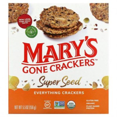 Mary's Gone Crackers, Super Seed, зерновые крекеры, ассорти, 156 г (5,5 унции) / Крекеры | Аптека | V4.Ru: Маркетплейс