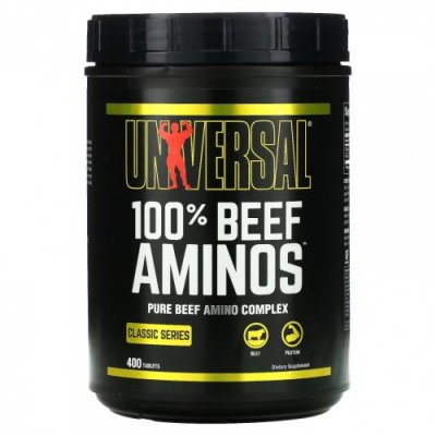 Universal Nutrition, 100% Beef Aminos, 100% аминокислот говядины, 400 таблеток / Смеси аминокислот | Аптека | V4.Ru: Маркетплейс