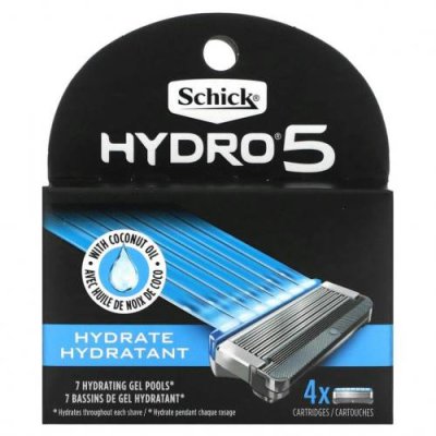 Schick, Hydro Sense, Hydrate, 4 кассеты / Мужские бритвы | Аптека | V4.Ru: Маркетплейс