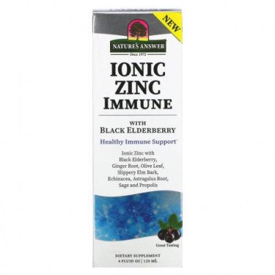 Nature's Answer, Ionic Zinc Immune с черной бузиной, 120 мл (4 жидк. Унции) / Цинк | Аптека | V4.Ru: Маркетплейс