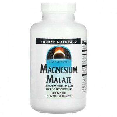 Source Naturals, малат магния, 3750 мг, 360 таблеток / Магний | Аптека | V4.Ru: Маркетплейс