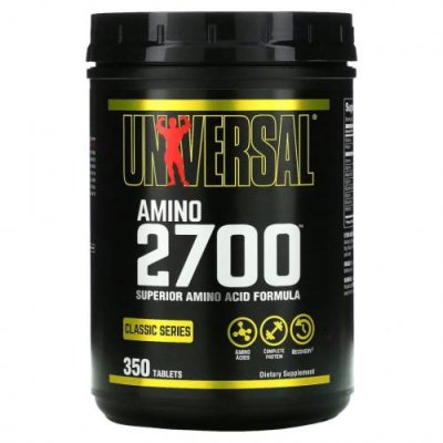 Universal Nutrition, Amino 2700, добавка с аминокислотами, 350 таблеток / Смеси аминокислот | Аптека | V4.Ru: Маркетплейс