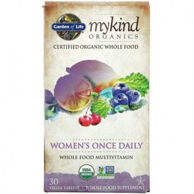 Garden of Life, MyKind Organics, мультивитамины для женщин для приема один раз в день, 30 веганских таблеток / Женские мультивитамины | Аптека | V4.Ru: Маркетплейс