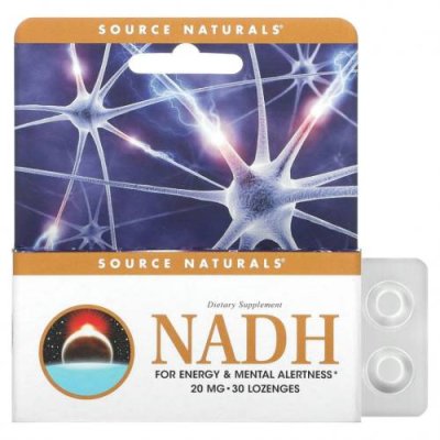 Source Naturals, NADH, 20 мг, 30 сублингвальных таблеток / NADH | Аптека | V4.Ru: Маркетплейс