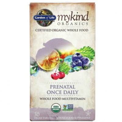 Garden of Life, MyKind Organics, пренатальные мультивитамины, одна таблетка в день, 30 веганских таблеток / Пренатальные витамины | Аптека | V4.Ru: Маркетплейс