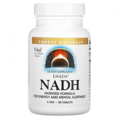 Source Naturals, Никотинамидадениндинуклеотид ENADA, 5 мг, 30 таблеток / NADH | Аптека | V4.Ru: Маркетплейс