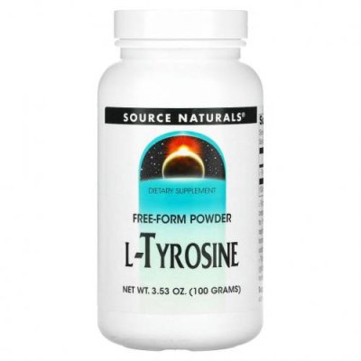 Source Naturals, L-тирозин, порошок произвольной формы, 3.53 унций (100 г) / L-тирозин | Аптека | V4.Ru: Маркетплейс