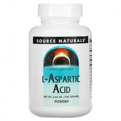 Source Naturals, порошок L-аспарагиновой кислоты, 100 г (3,53 унции) / Аминокислоты | Аптека | V4.Ru: Маркетплейс