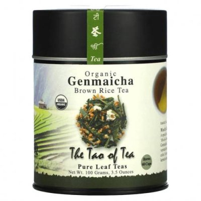 The Tao of Tea, Organic Genmaicha, Чай из коричневого риса, 3,5 унции (100 г) / Зеленый чай, продукты | Аптека | V4.Ru: Маркетплейс