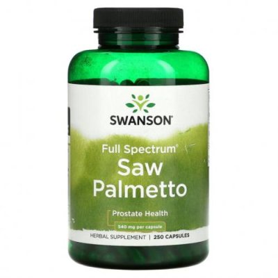 Swanson, Full Spectrum Saw Palmetto, Prostate, 540 mg, 250 Capsules / Сереноя | Аптека | V4.Ru: Маркетплейс